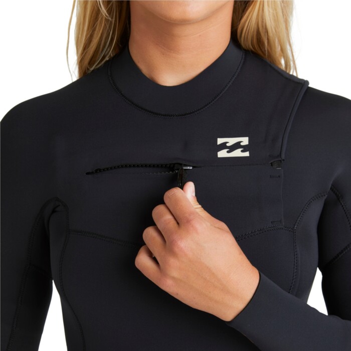 2024 Billabong Womens Synergy Natural 5/4mm Chest Zip Wetsuit ABJW100210 - Night Fall